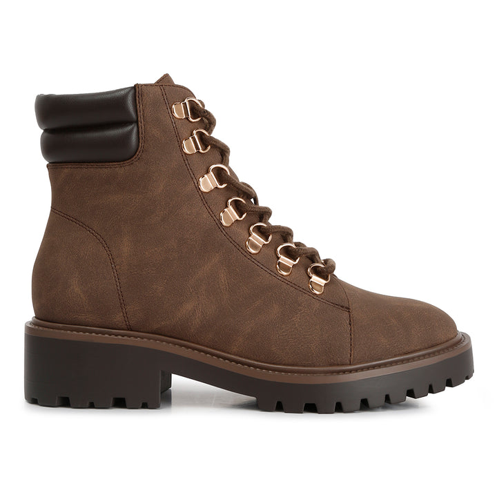 women smooth lace-up boots#color_taupe