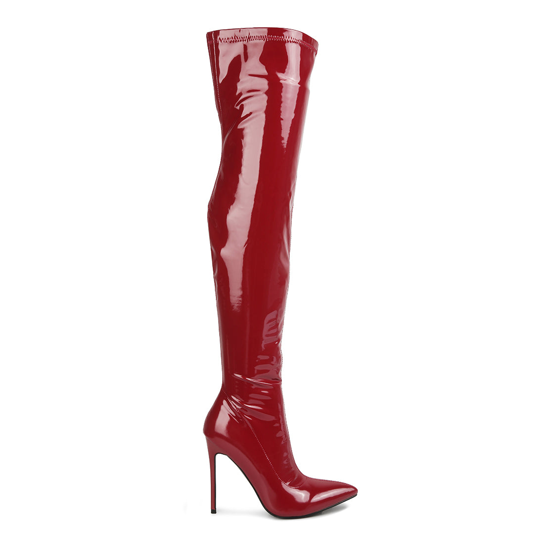 stiletto long boots#color_burgundy