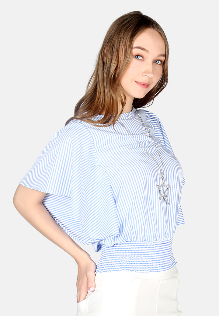 women floral print top#color_blue