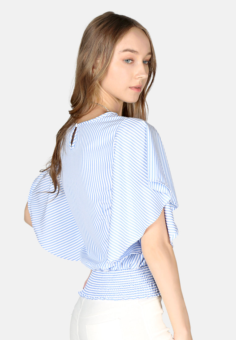 women floral print top#color_blue