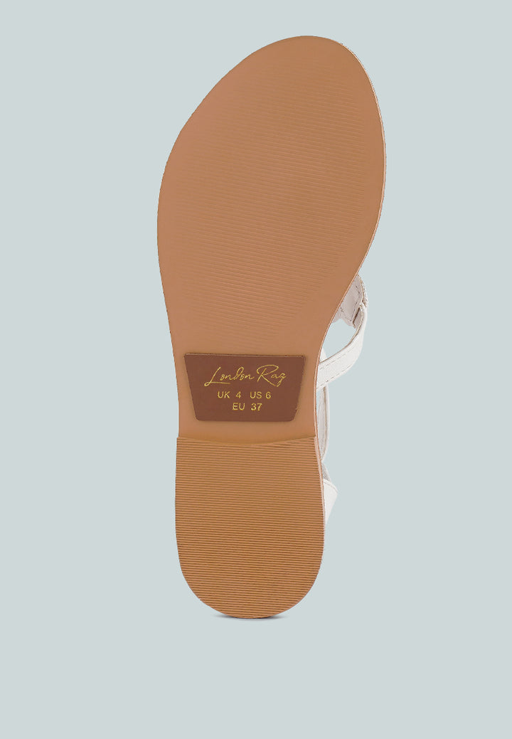 Beads And Rhinestones Flat Sandals
