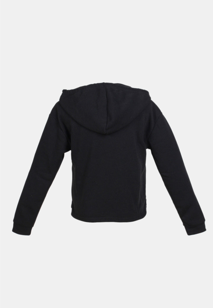 women hoodie with drawstring#color_black