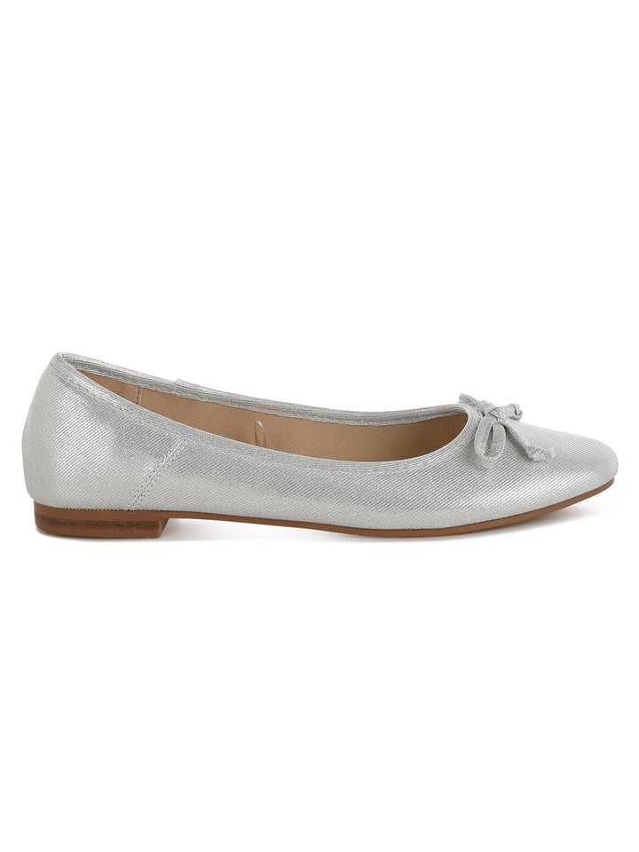 metallic ballet flats#color_silver