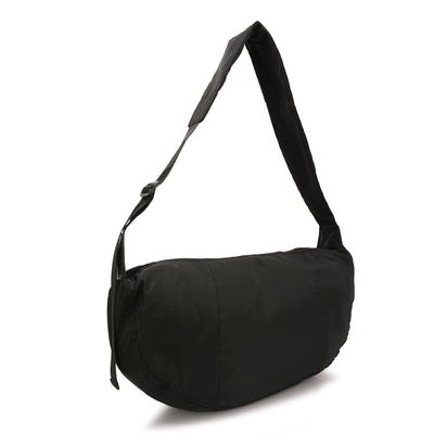 nylon hobo bag with adjustable straps#color_black