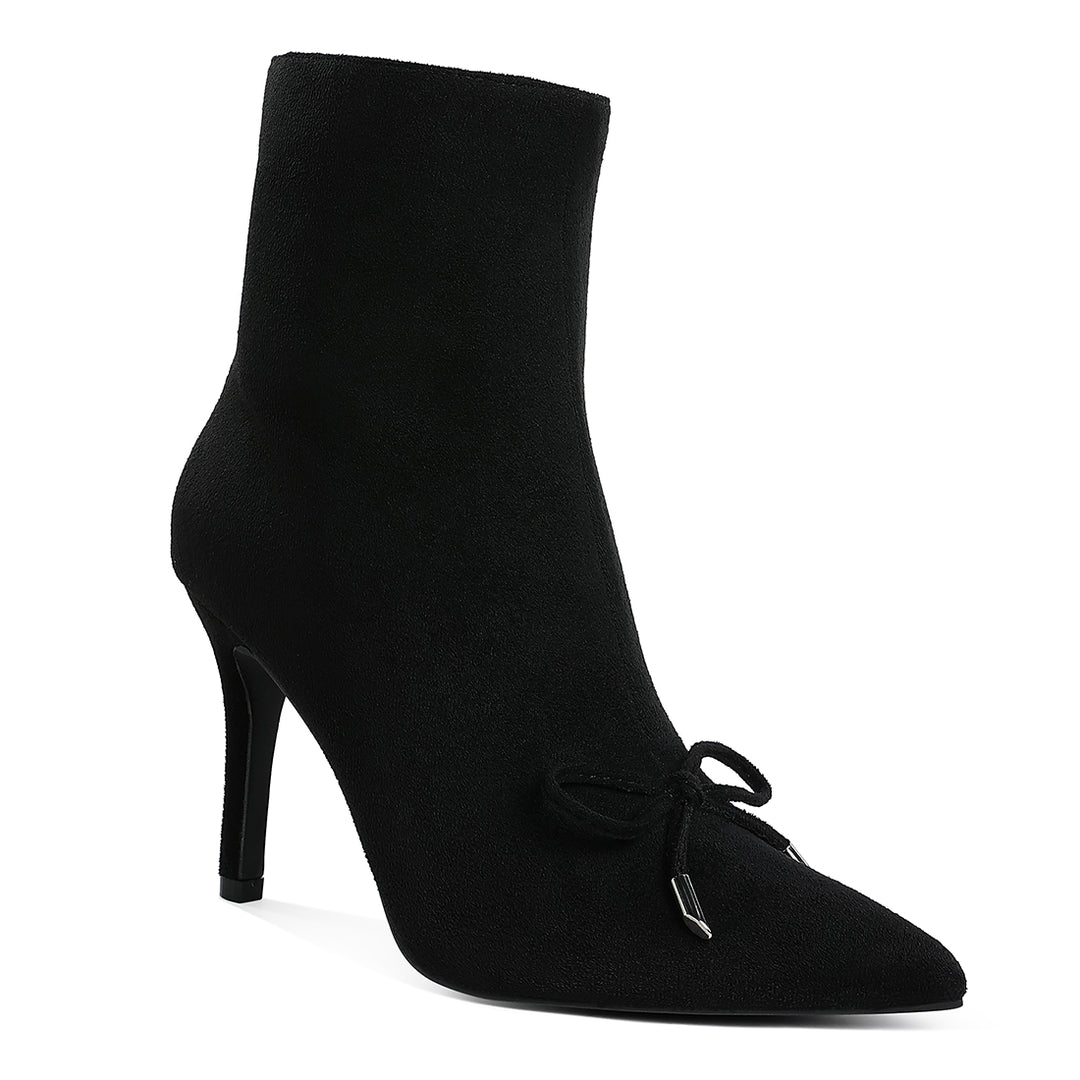 Bow Detail Ankle Boots#color_black