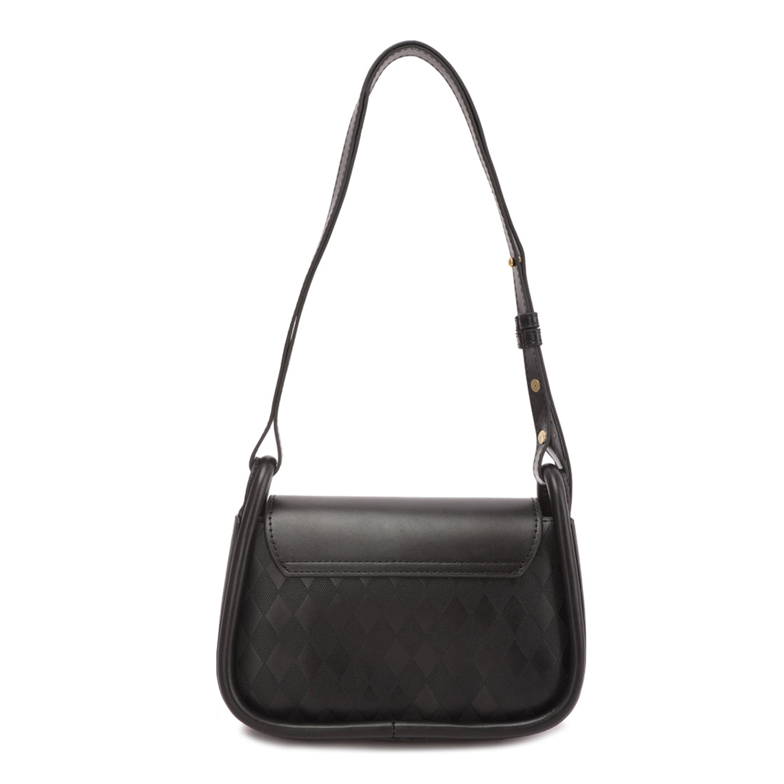faux leather sling bag#color_black