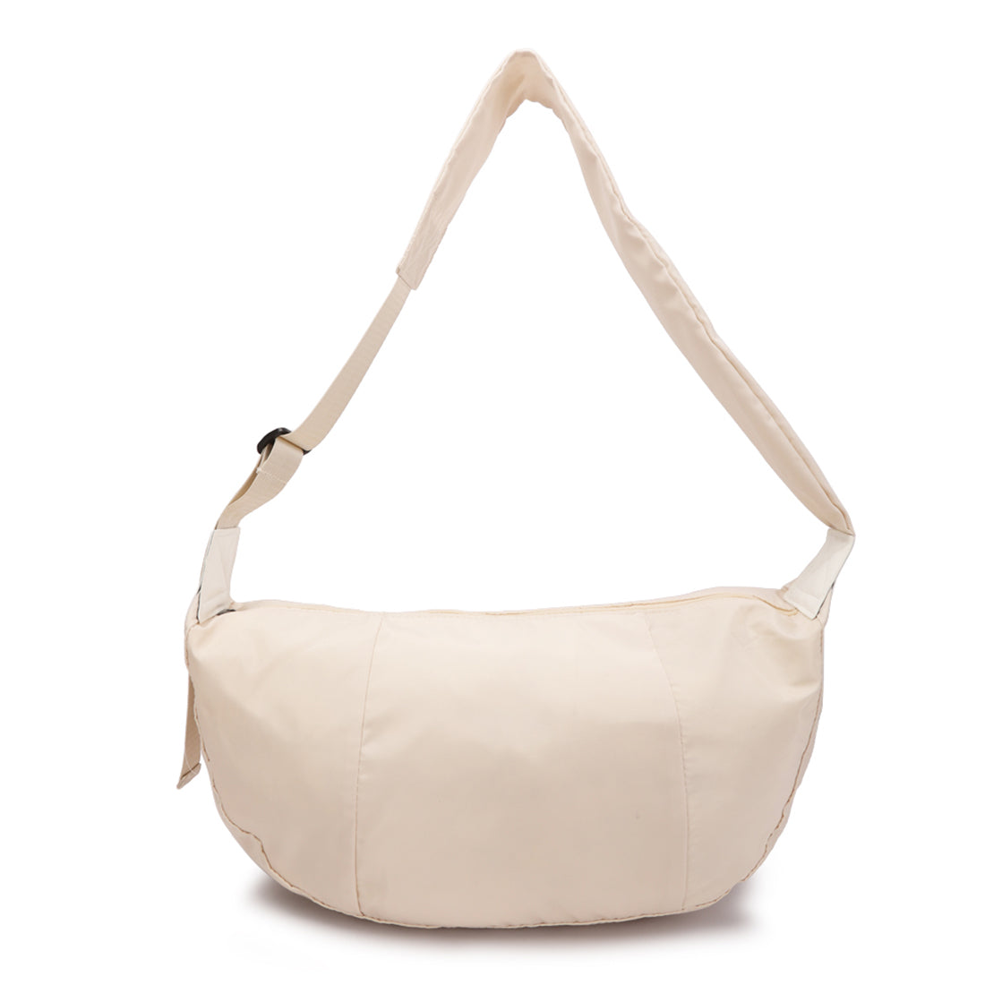 nylon hobo bag with adjustable straps#color_white