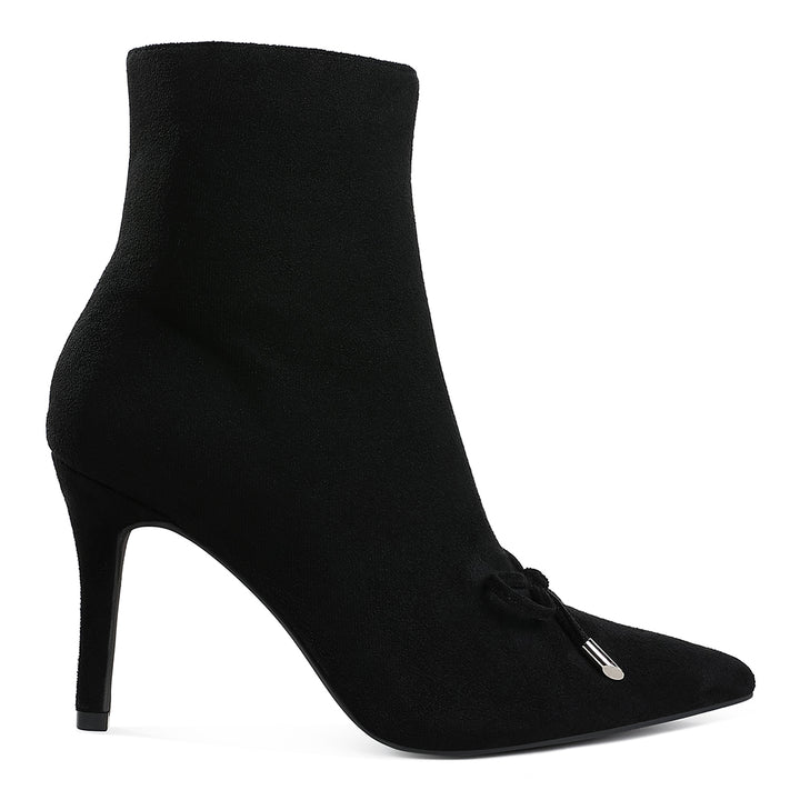 Bow Detail Ankle Boots#color_black