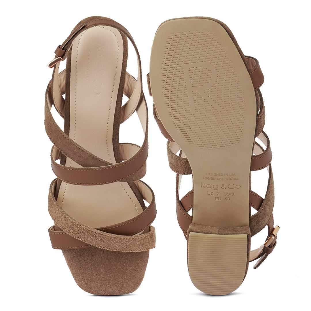 women mon lapin red high heeled block leather sandal#color_tan