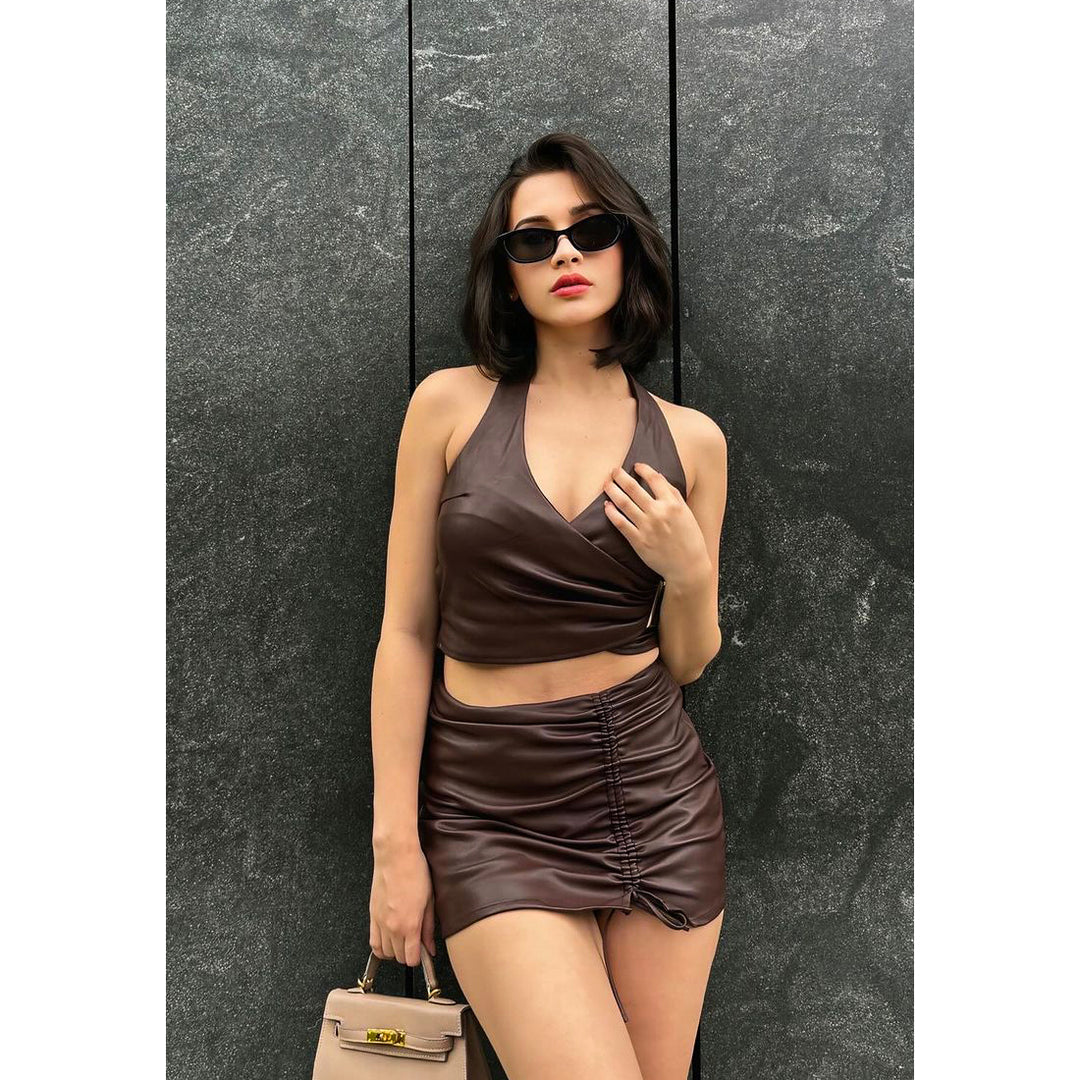 Brown Women's Mini Skirt