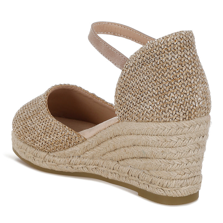 women raffia woven wedge sandals#color_beige