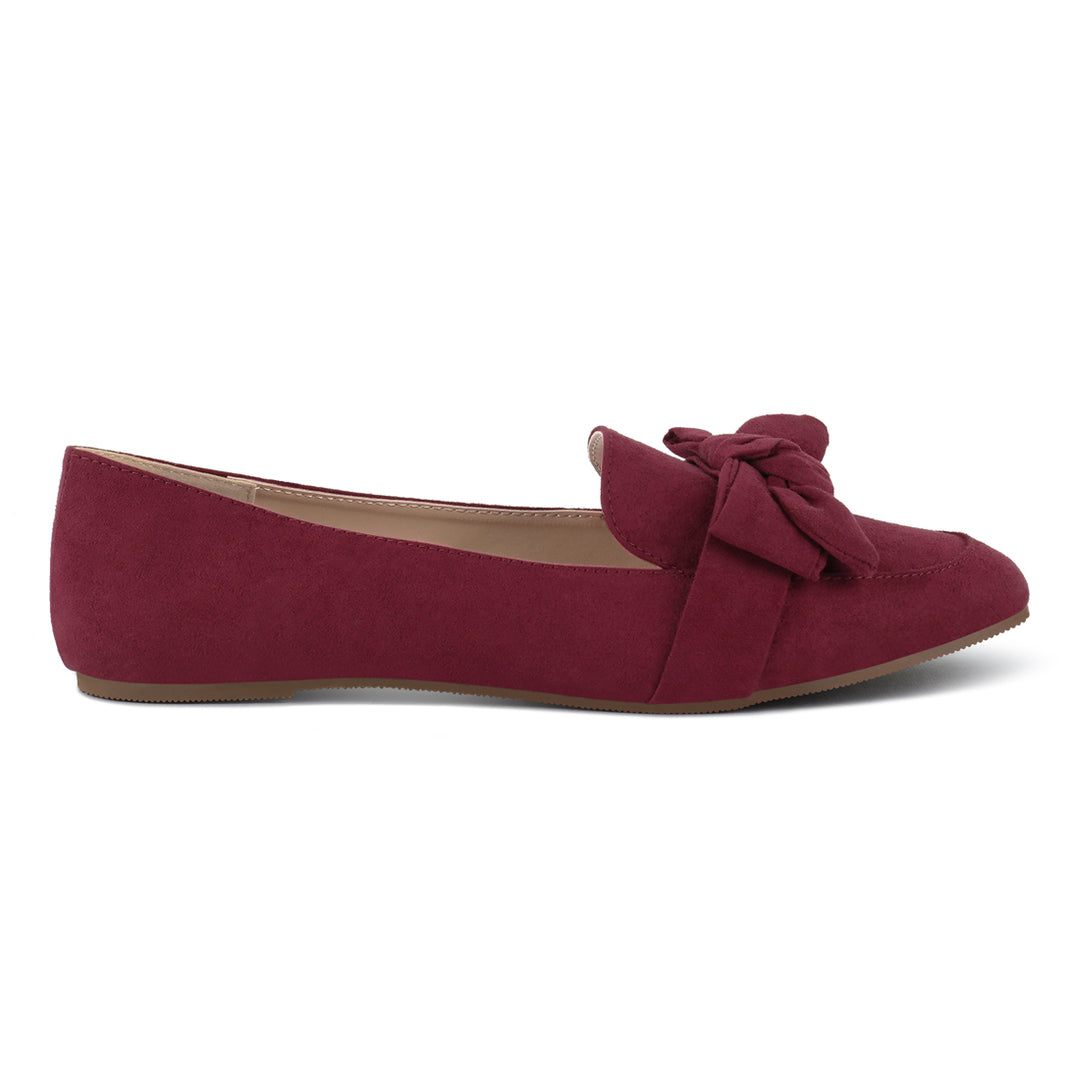 women pointed toe loafers#color_burgundy