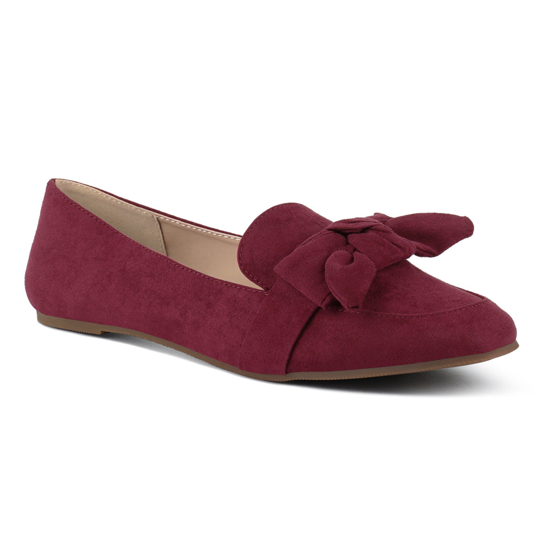 women pointed toe loafers#color_burgundy