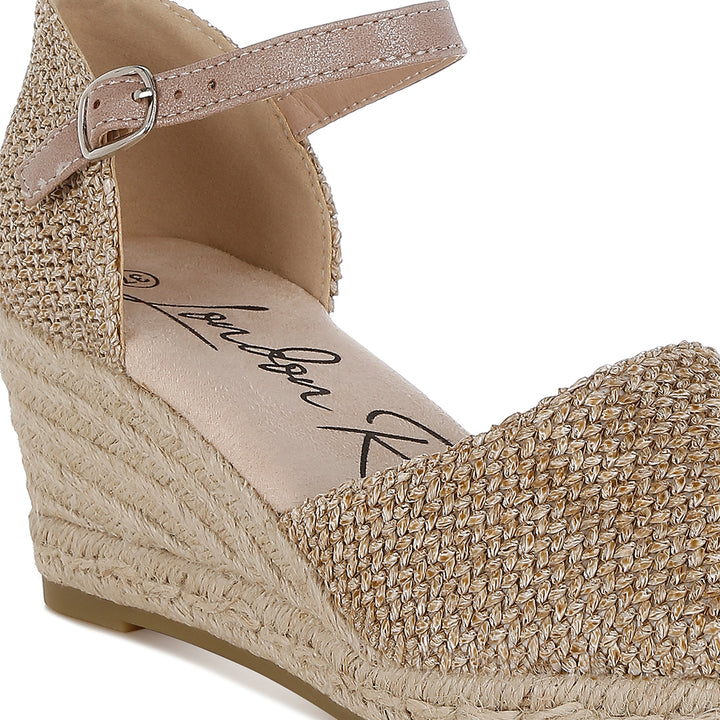 women raffia woven wedge sandals#color_beige