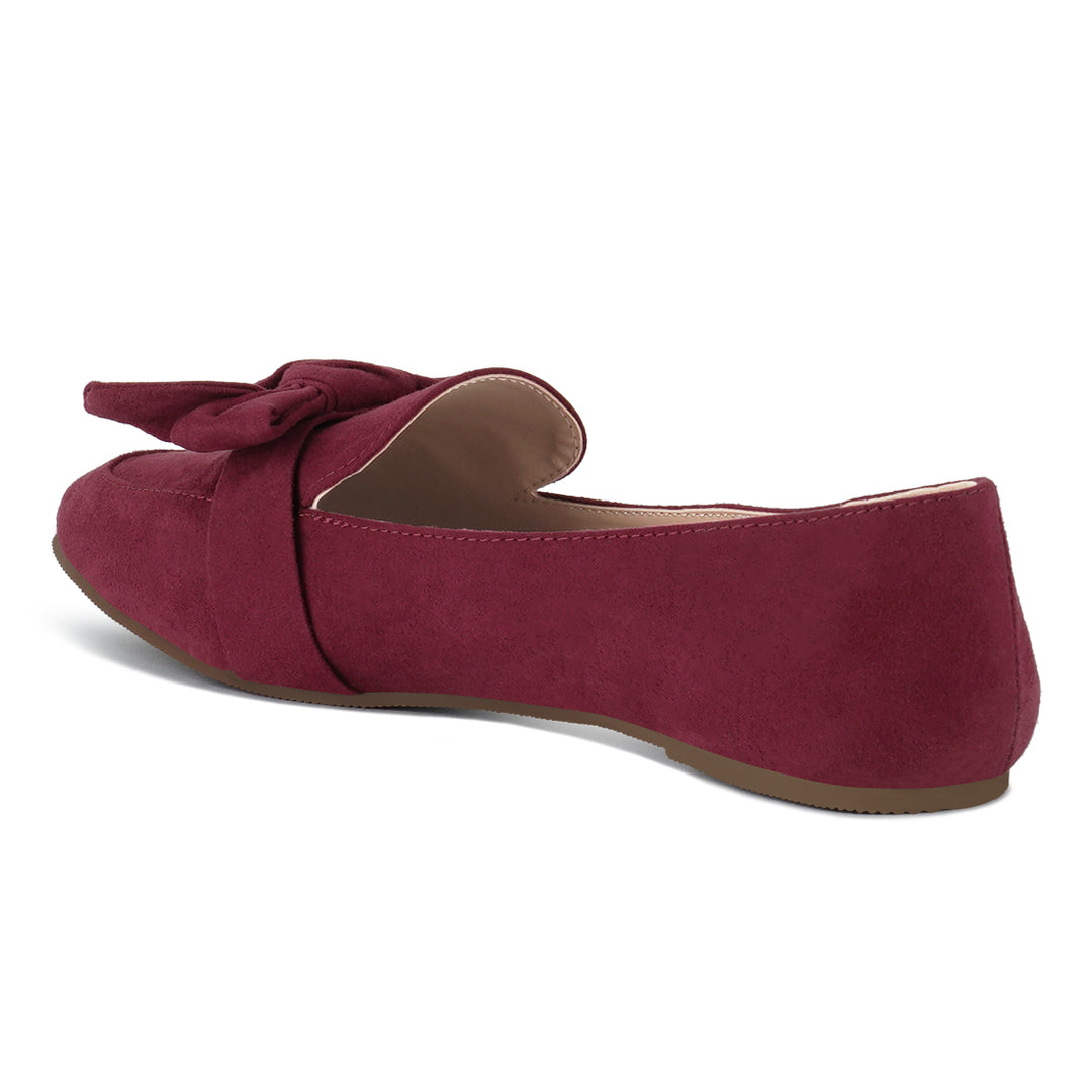 women pointed toe loafers#color_burgundy