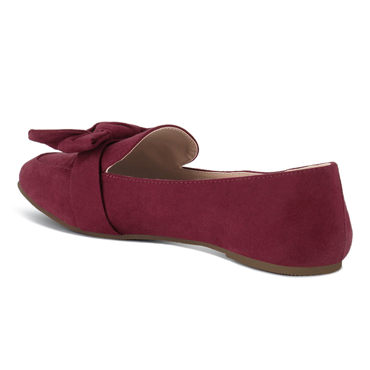 women pointed toe loafers#color_burgundy