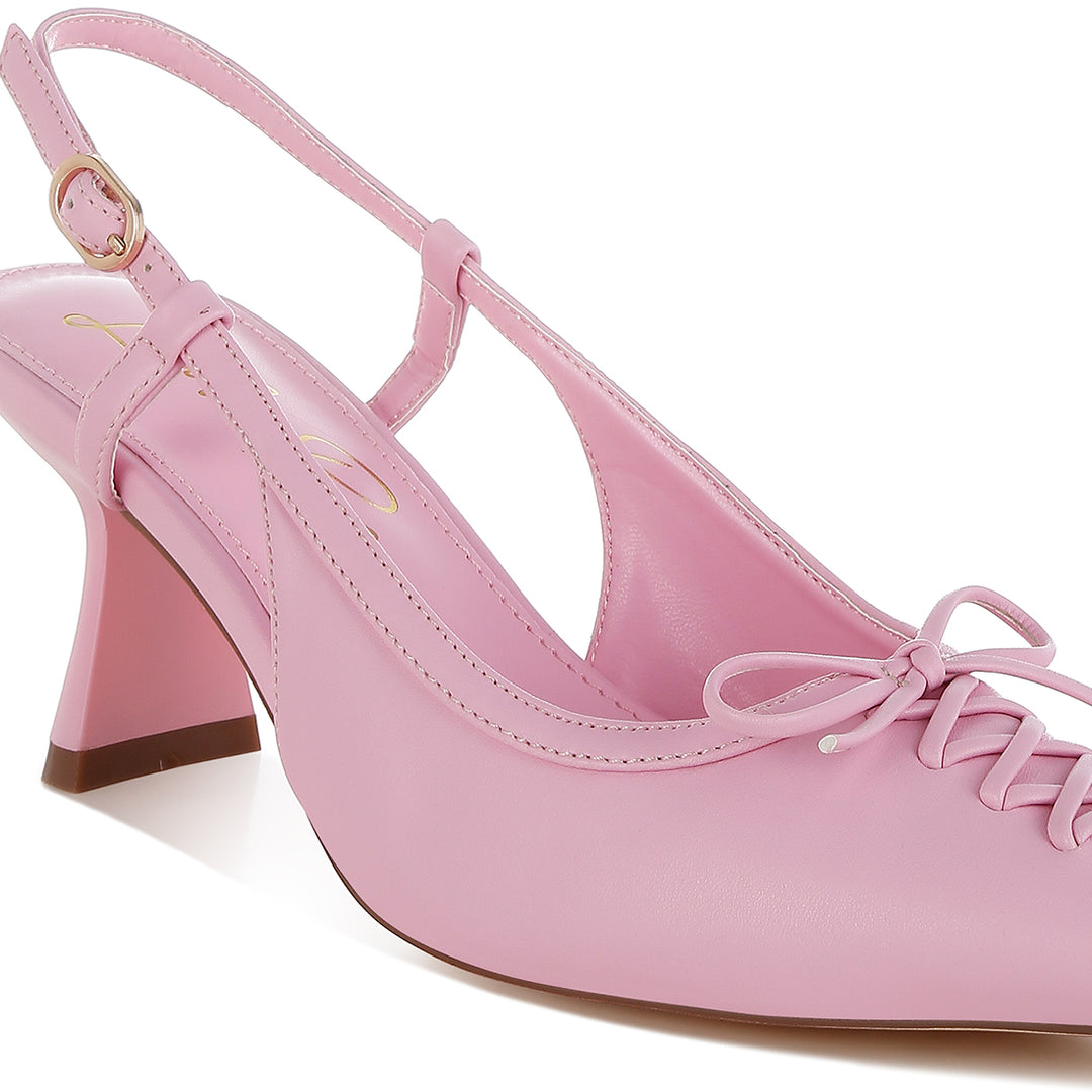 women kitten heel pointy slingbacks#color_pink