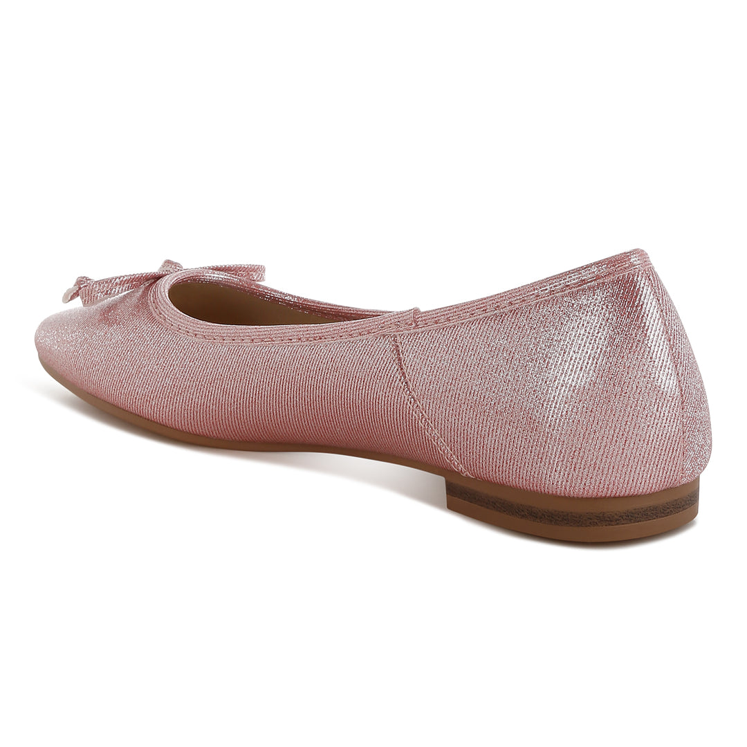 metallic ballet flats#color_red