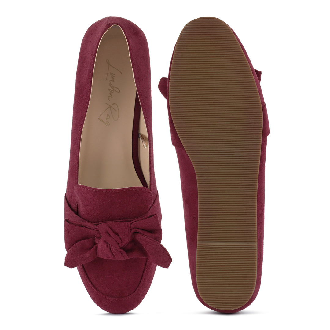 women pointed toe loafers#color_burgundy