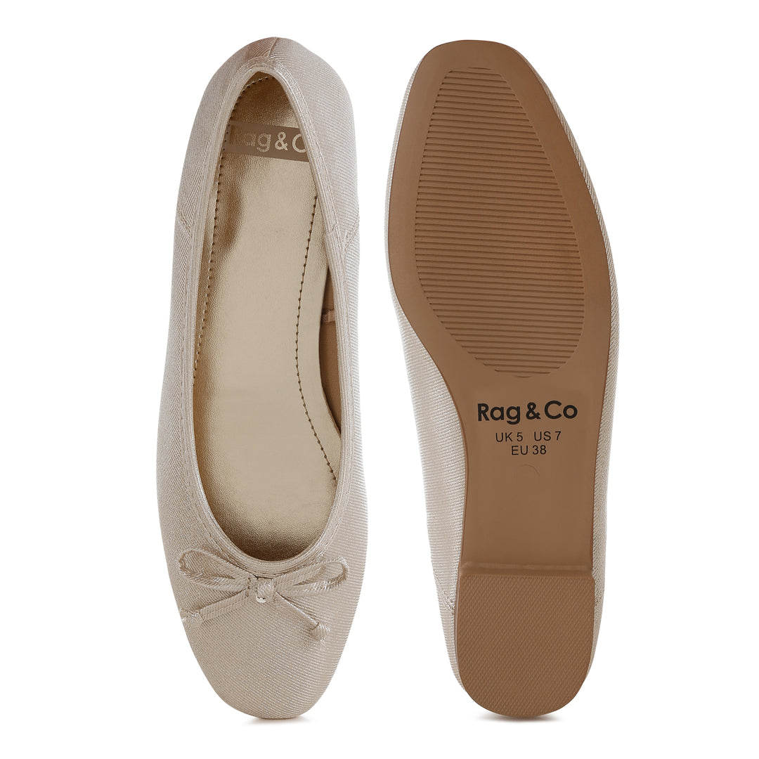 metallic ballet flats#color_gold