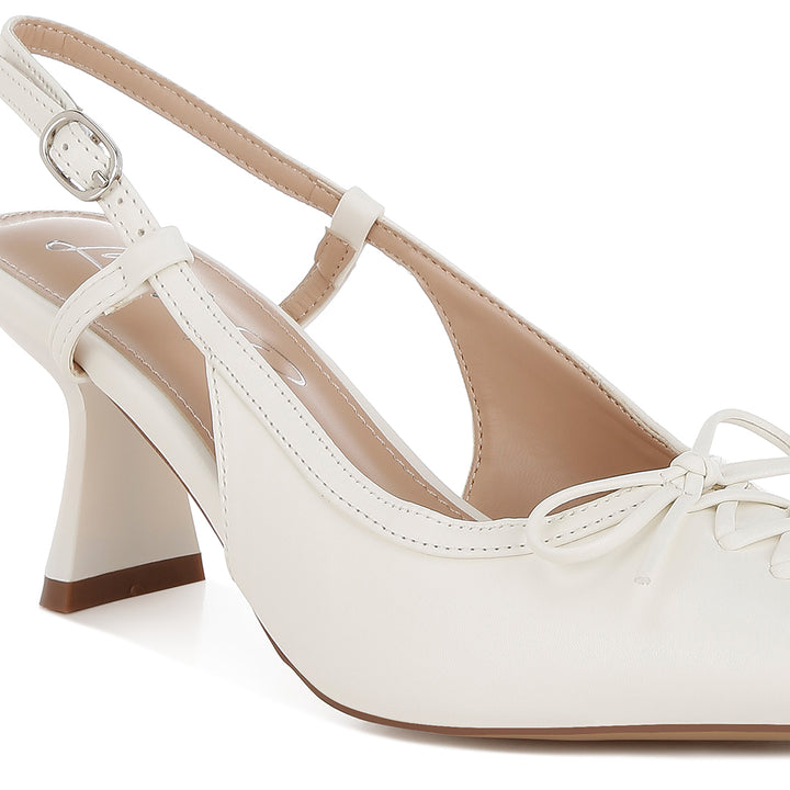 women kitten heel pointy slingbacks#color_white