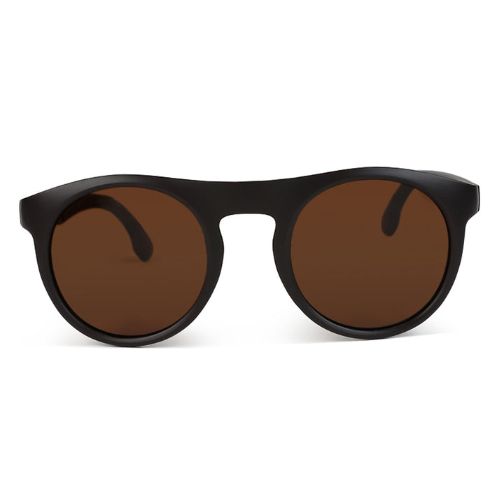 round flat sunglasses#color_brown
