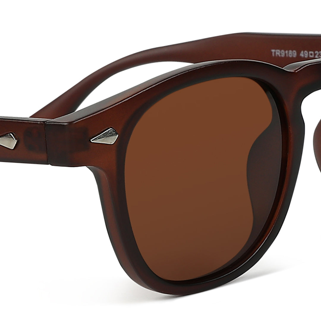 round tinted sunglasses#color_brown