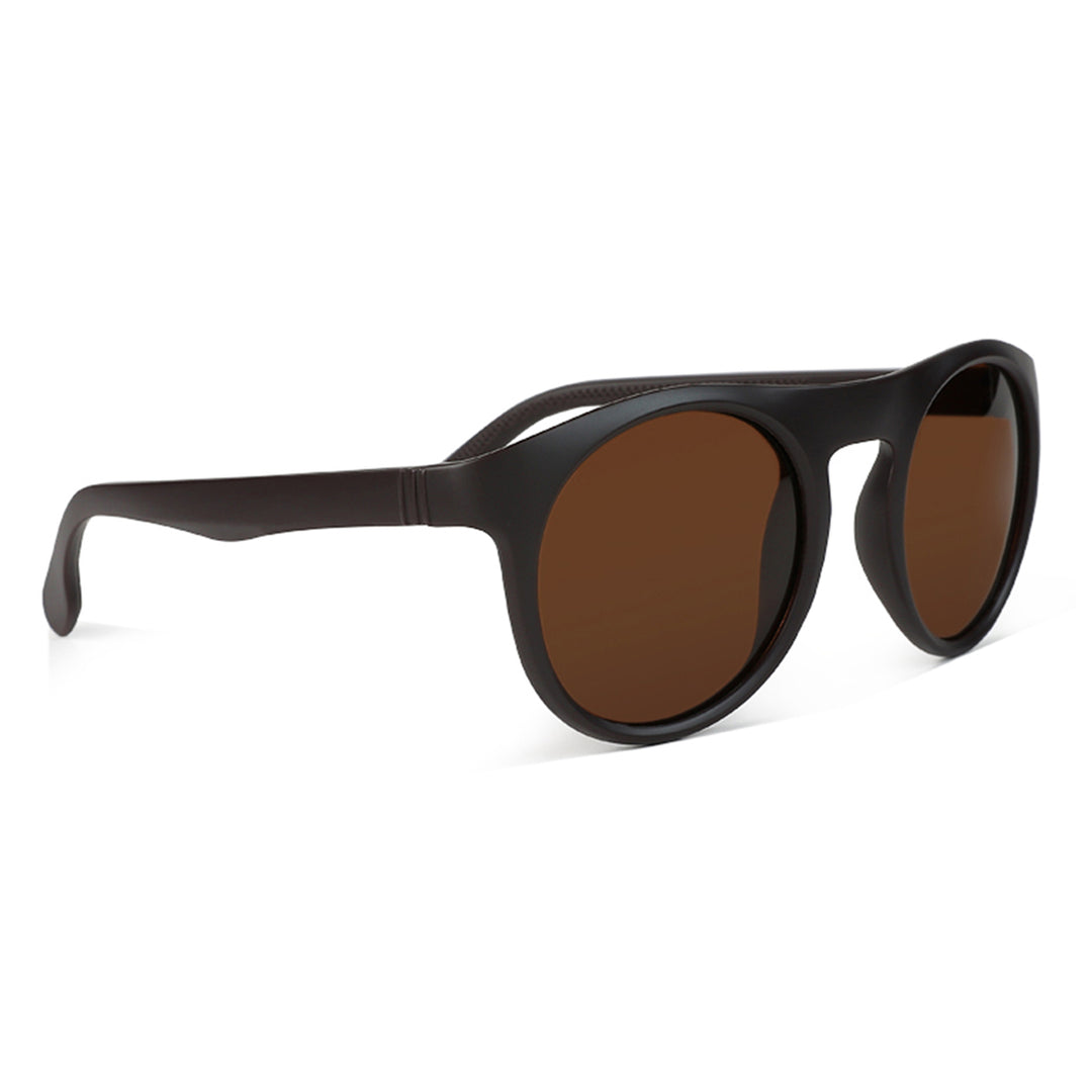 round flat sunglasses#color_brown