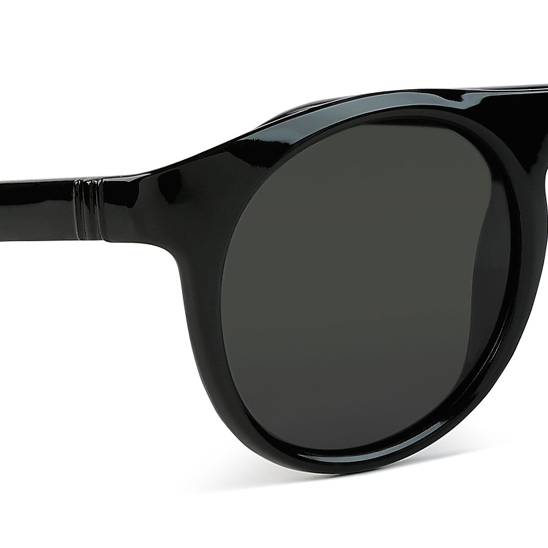 round flat sunglasses#color_black