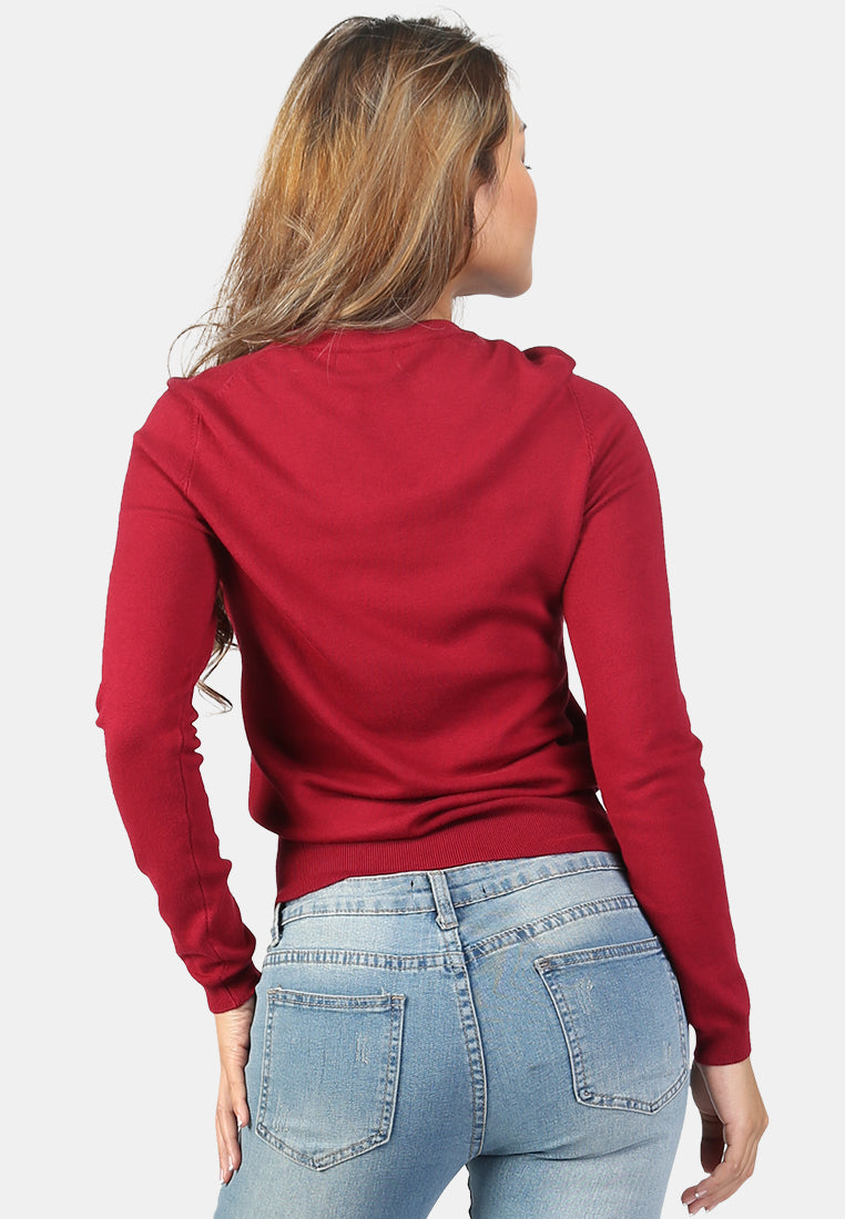 women light weight pullover sweater#color_burgundy