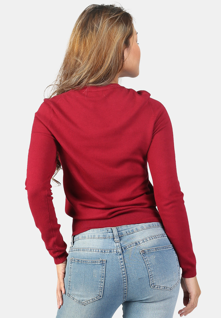 women light weight pullover sweater#color_burgundy