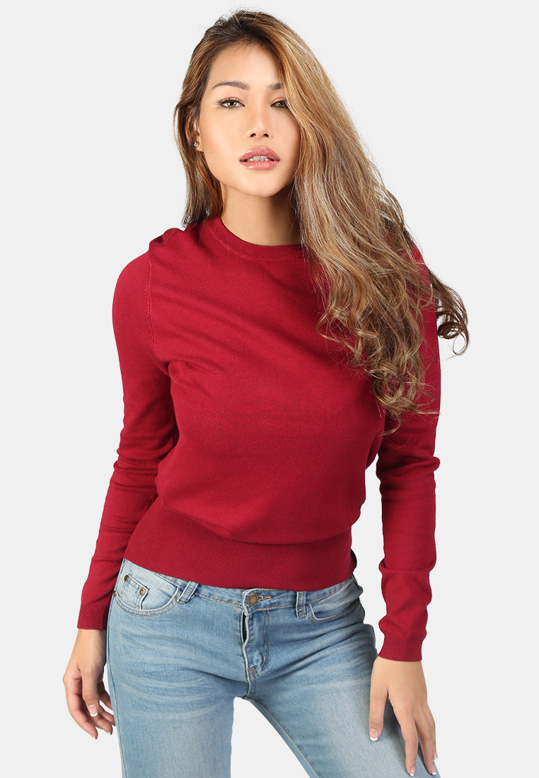 women light weight pullover sweater#color_burgundy