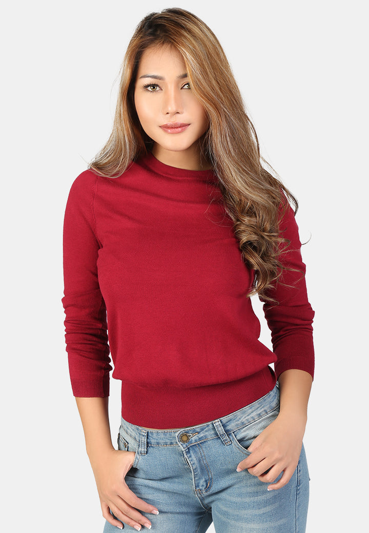 women light weight pullover sweater#color_burgundy