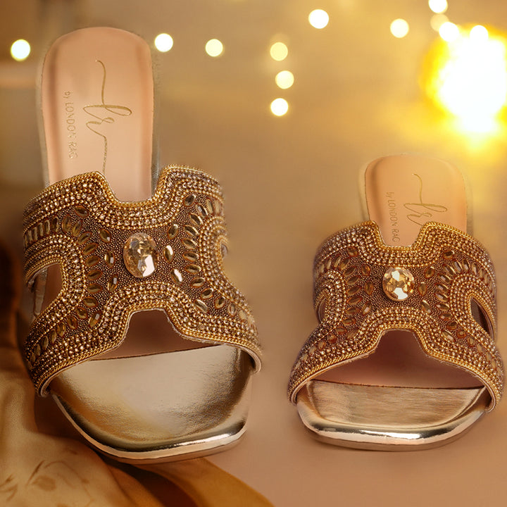 Women Embellished Block Heels