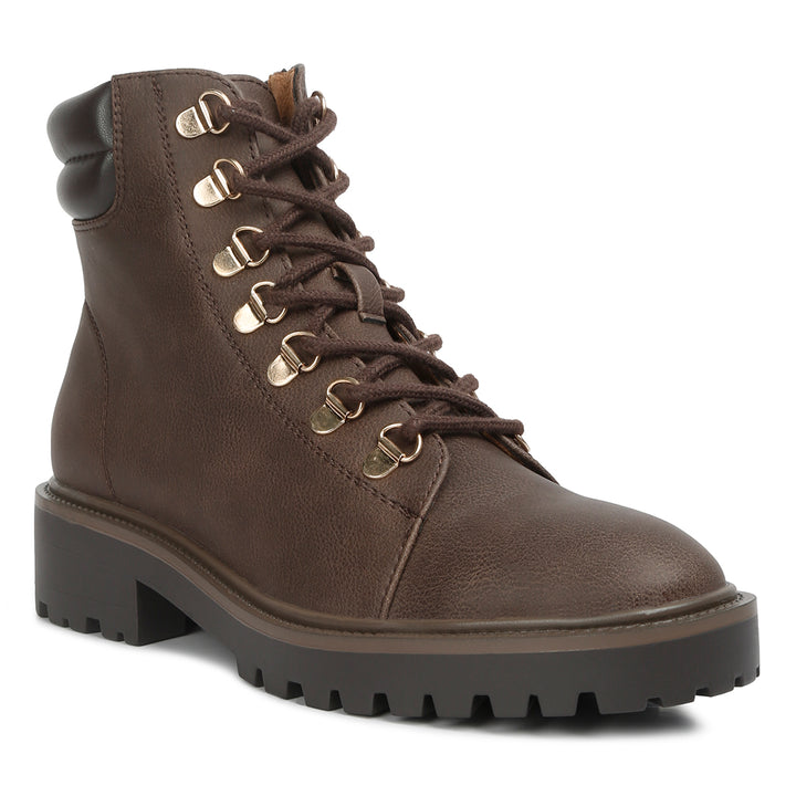 women smooth lace-up boots#color_chocolate
