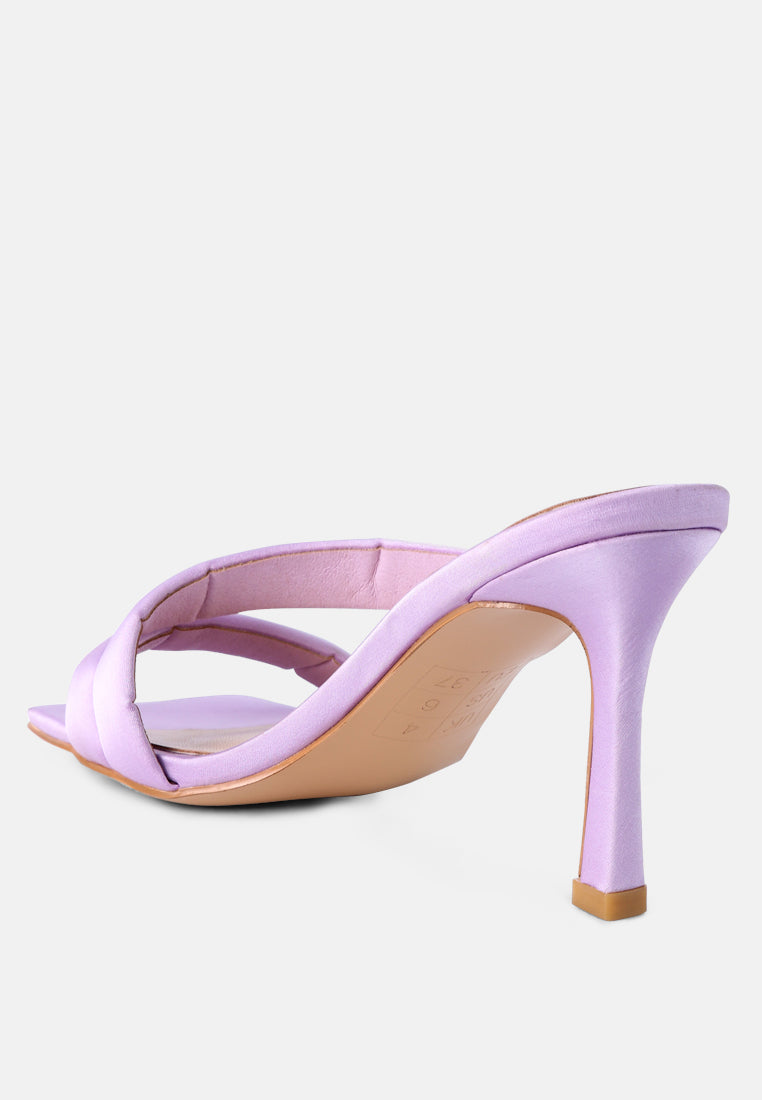 women cross strap heels#color_purple