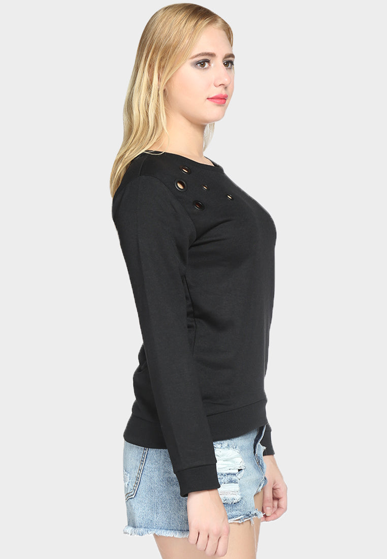 Black Peek-a Boo Top