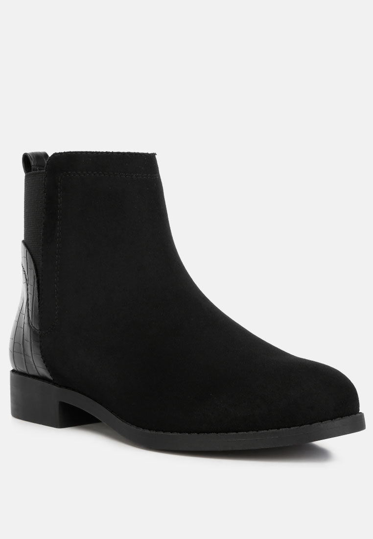 Women Croc Back Panel Chelsea Boots