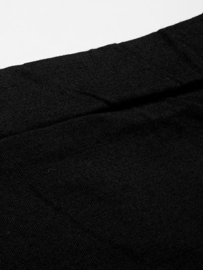 knitted long tube skirt#color_black