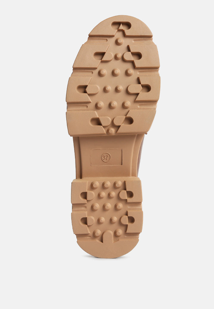 Women Wagon Platform Heel Loafers