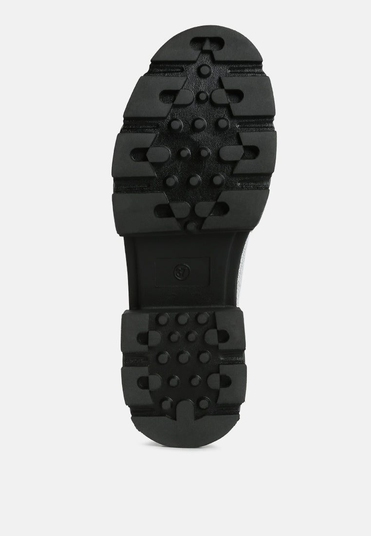 women chunky lug sole loafers#color_white