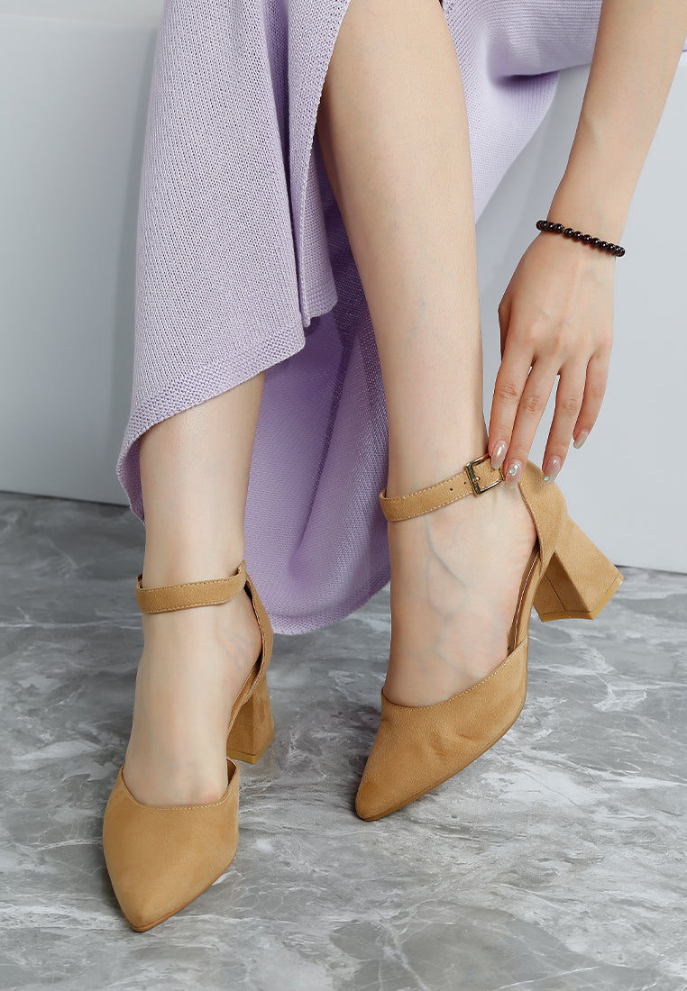 women microfiber heel sandals#color_beige