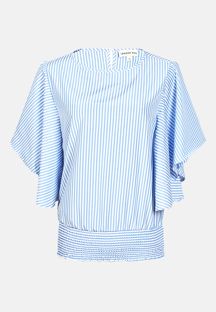 women floral print top#color_blue