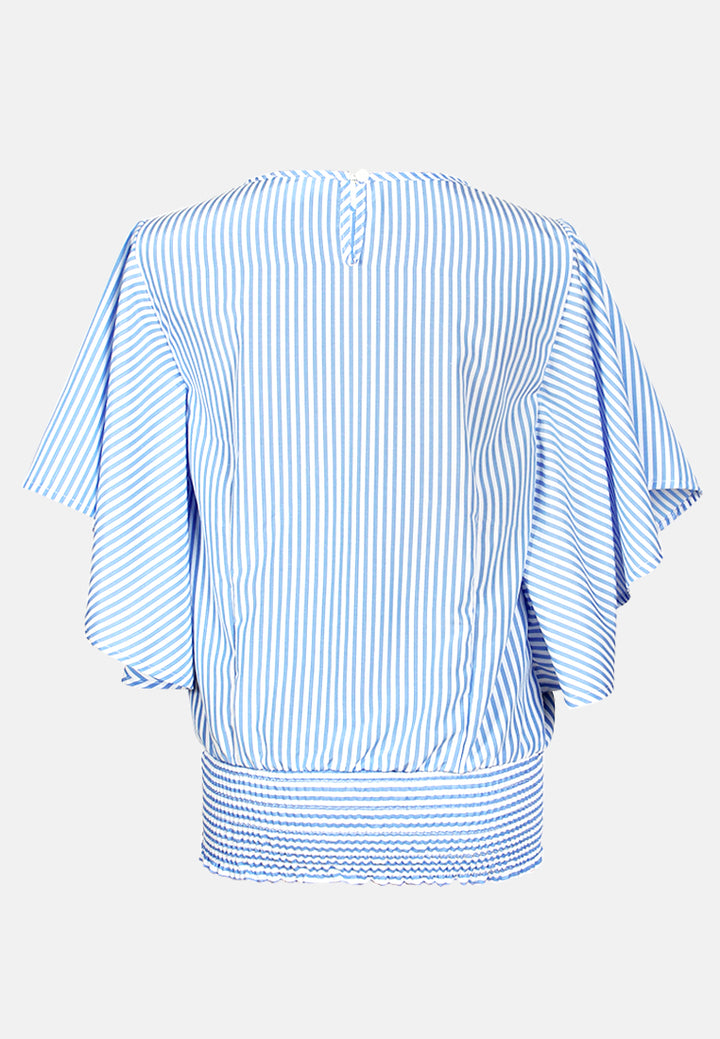 women floral print top#color_blue