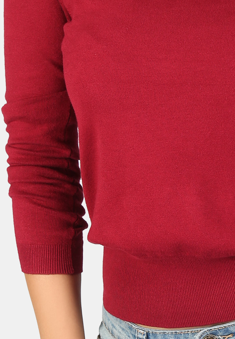 women light weight pullover sweater#color_burgundy