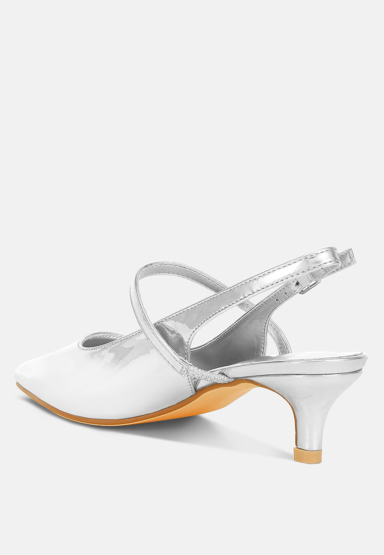 kitten heel slingback sandals by ruw#color_silver