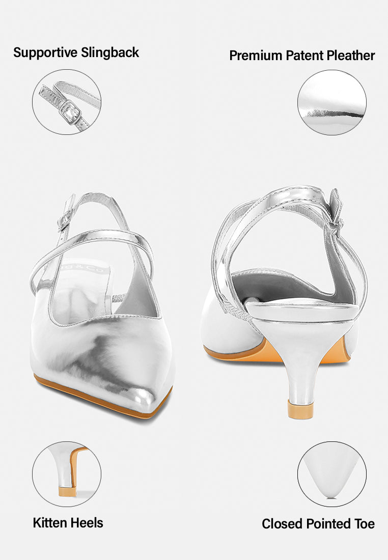 kitten heel slingback sandals by ruw#color_silver