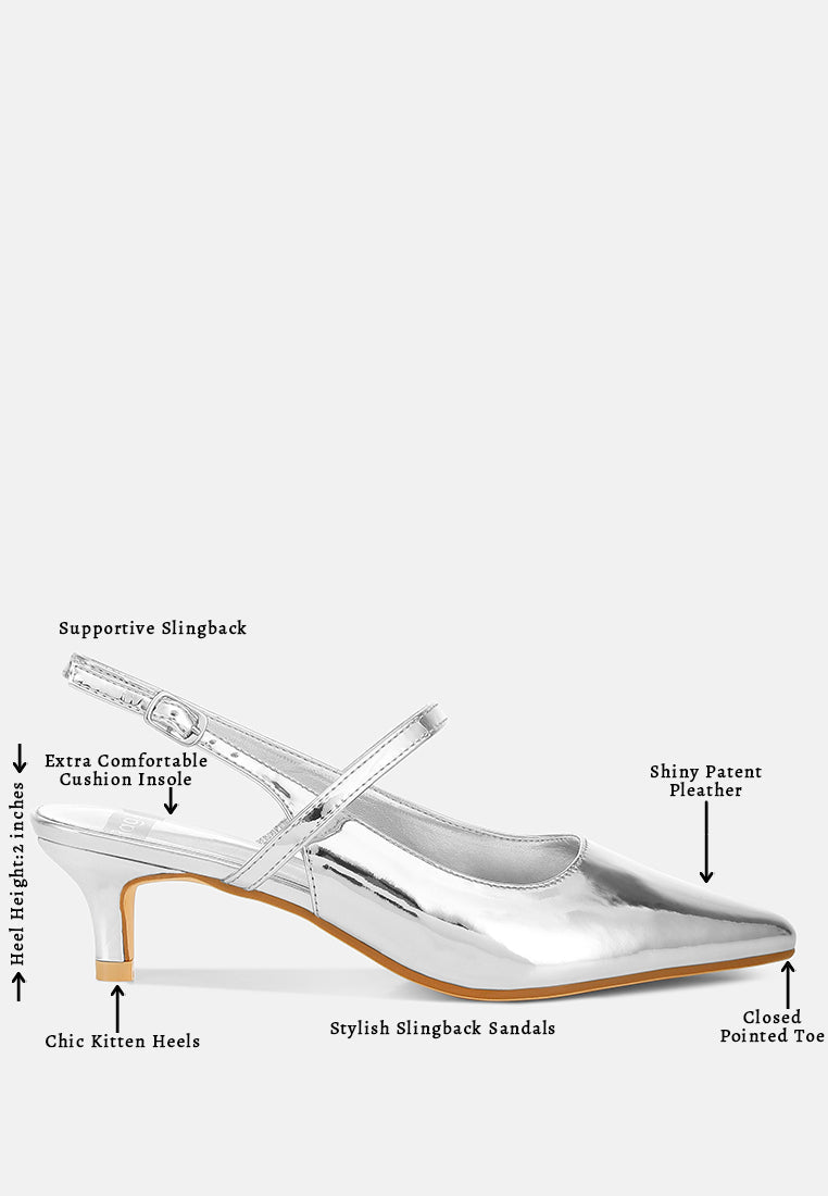 kitten heel slingback sandals by ruw#color_silver