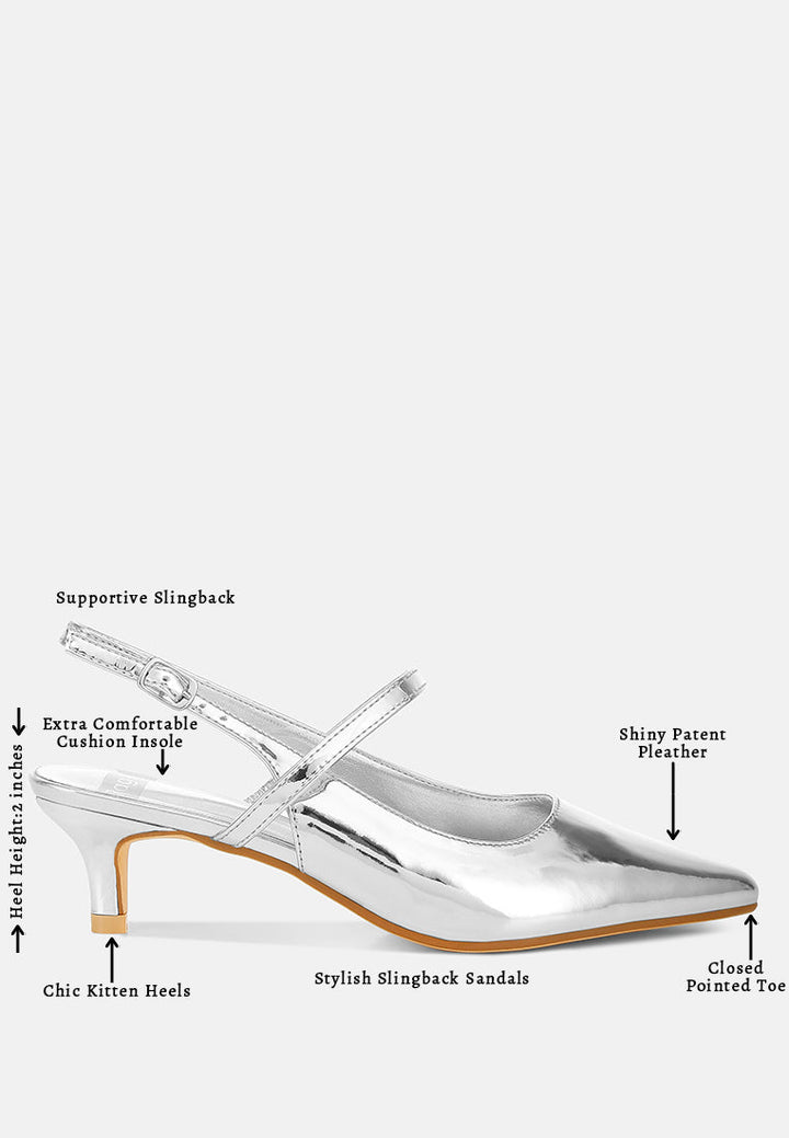 kitten heel slingback sandals by ruw#color_silver