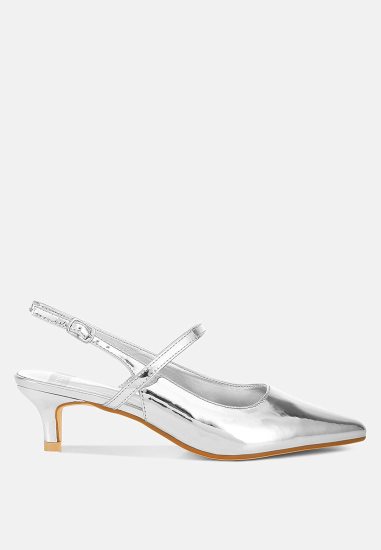 kitten heel slingback sandals by ruw#color_silver